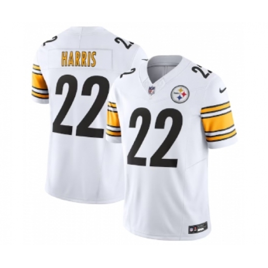 Men's Nike Pittsburgh Steelers #22 Najee Harris White 2023 F.U.S.E. Vapor Untouchable Limited Football Stitched Jersey - Ujersey