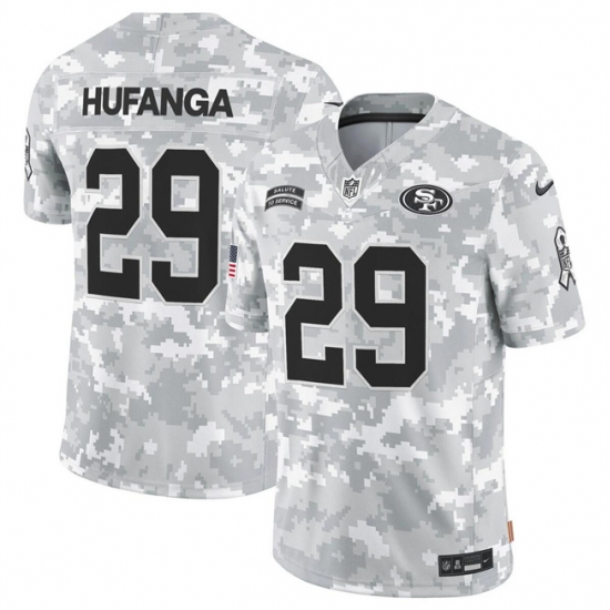 Men's San Francisco 49ers #29 Talanoa Hufanga 2024 F.U.S.E Arctic Camo Salute To Service Limited Stitched Football Jersey - Ujersey