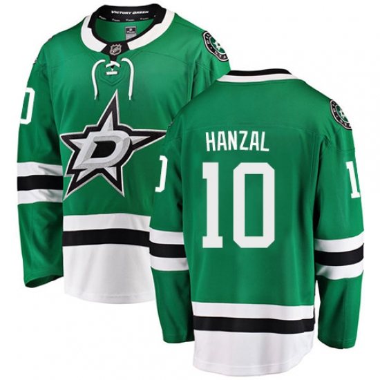 Men's Dallas Stars #10 Martin Hanzal Authentic Green Home Fanatics Branded Breakaway NHL Jersey - Ujersey