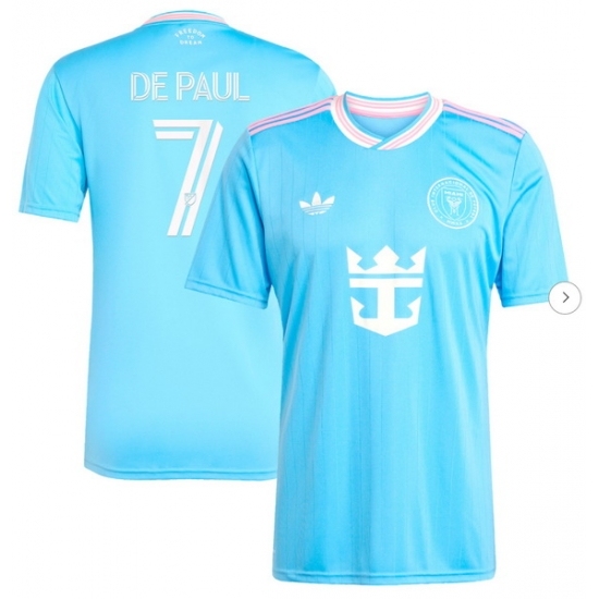 Men's Inter Miami CF Rodrigo De Paul adidas Originals Blue 2025 Third Replica Player Jersey - Ujersey