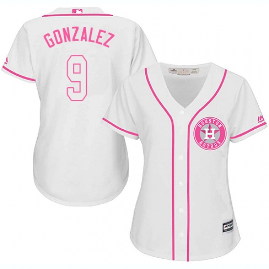Women's Majestic Houston Astros #9 Marwin Gonzalez Authentic White Fashion Cool Base MLB Jersey - Ujersey