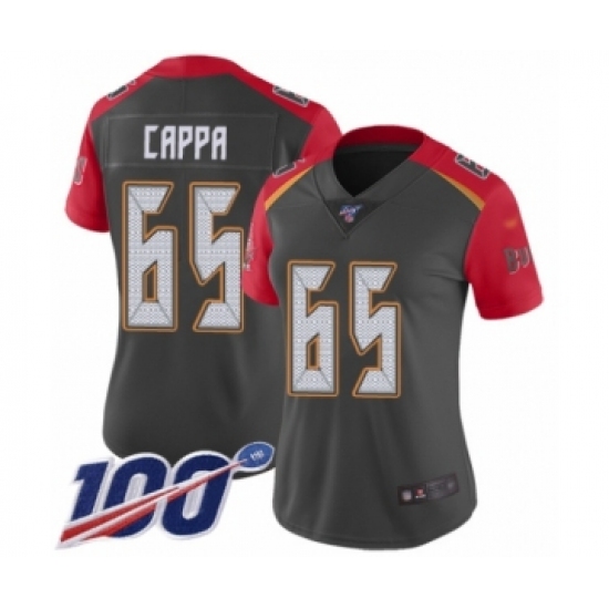 Women's Tampa Bay Buccaneers #65 Alex Cappa Limited Gray Inverted Legend 100th Season Football Jersey - Ujersey