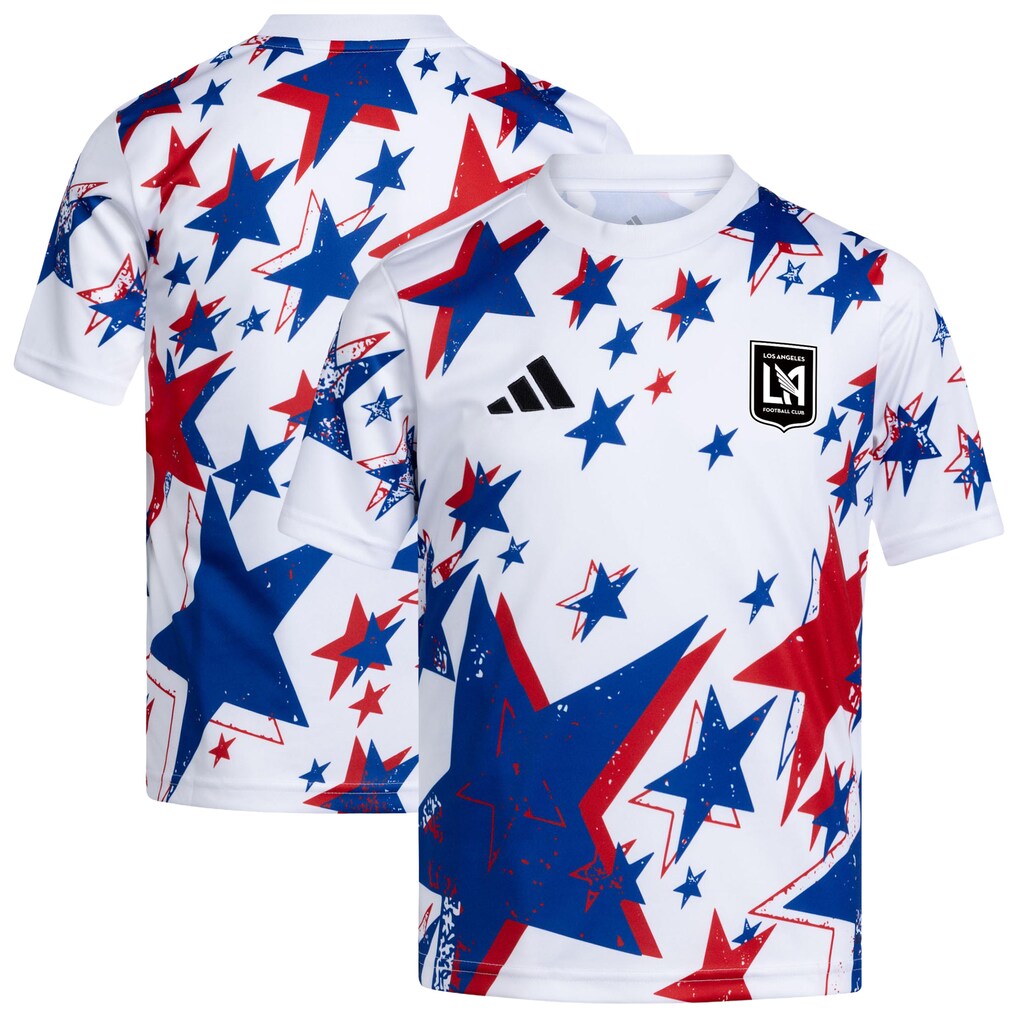 Youth LAFC adidas White 2026 Americana Pre-Match Jersey - Ujersey
