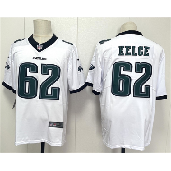 Men's Philadelphia Eagles #62 Jason Kelce White 2024 New Vapor Untouchable Limited Football Stitched Jersey - Ujersey