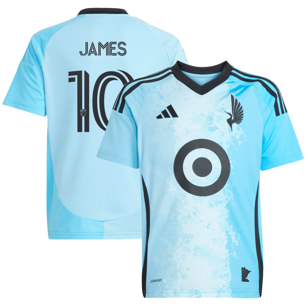 Youth Minnesota United FC James Rodriguez adidas Blue 2025 CONVERGENCE Secondary Replica Jersey - Ujersey