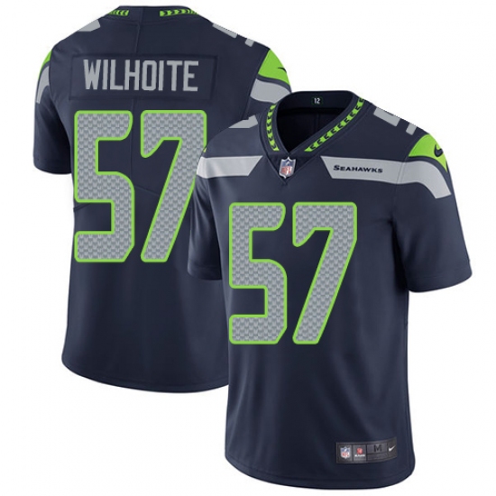Youth Nike Seattle Seahawks #57 Michael Wilhoite Elite Steel Blue Team Color NFL Jersey - Ujersey