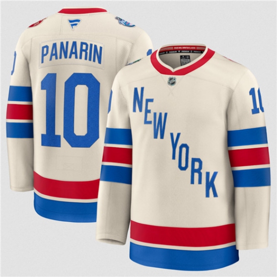 Men's New York Rangers #10 Artemi Panarin Cream 2026 Winter Classic Stitched Hockey Jersey - Ujersey