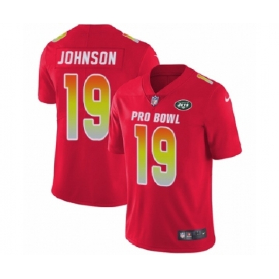 Youth Nike New York Jets #19 Keyshawn Johnson Limited Red AFC 2019 Pro Bowl NFL Jersey - Ujersey
