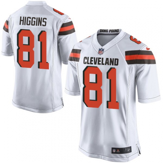 Men's Nike Cleveland Browns #81 Rashard Higgins Game White NFL Jersey - Ujersey