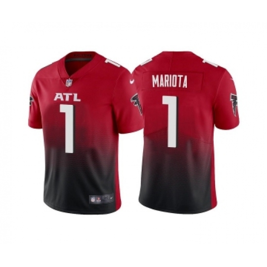 Men's Atlanta Falcons #1 Marcus Mariota Red Black Vapor Untouchable Limited Stitched Jersey - Ujersey
