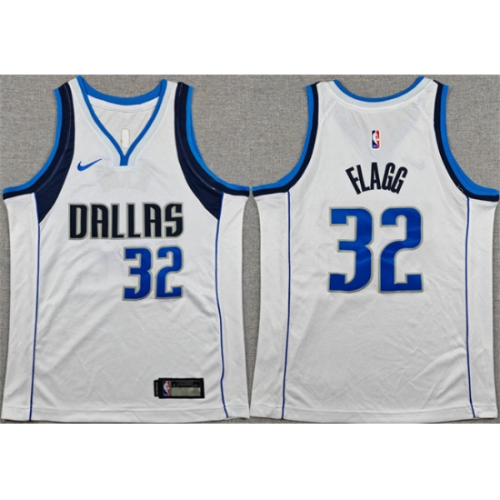 Youth Dallas Mavericks #32 Cooper Flagg White 2025 Association Edition Stitched Basketball Jersey - Ujersey
