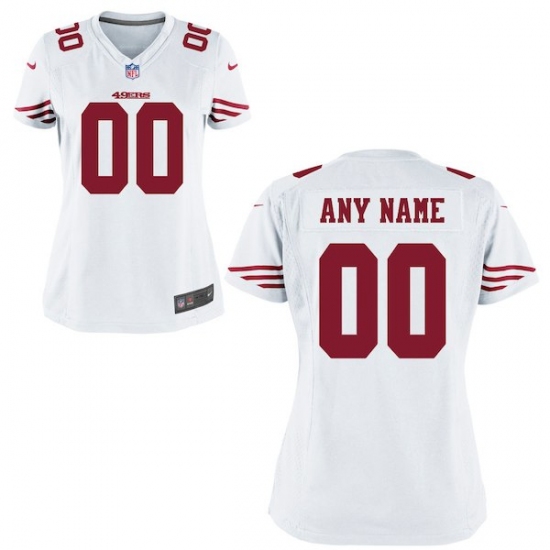 Women's San Francisco 49ers Nike White Custom Game Jersey - Ujersey