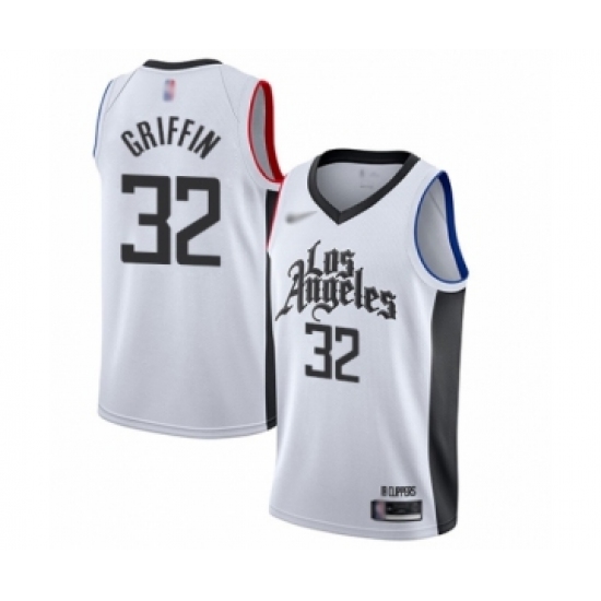 Youth Los Angeles Clippers #32 Blake Griffin Swingman White Basketball Jersey - 2019 20 City Edition