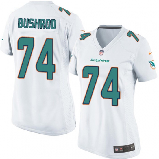 Women's Nike Miami Dolphins #74 Jermon Bushrod Game White NFL Jersey - Ujersey