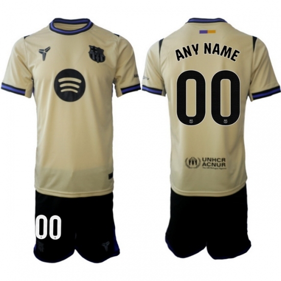 Men FC Barcelona 2026 Soccer Jerseys Beige CUSTOM - Ujersey
