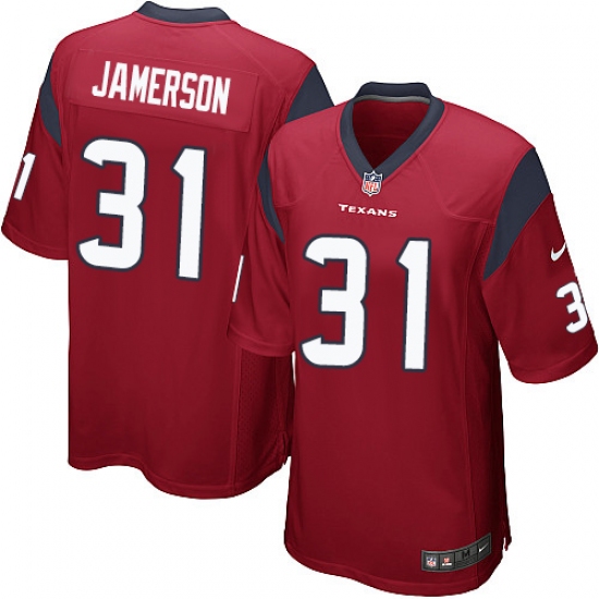 Men's Nike Houston Texans #31 Natrell Jamerson Game Red Alternate NFL Jersey - Ujersey