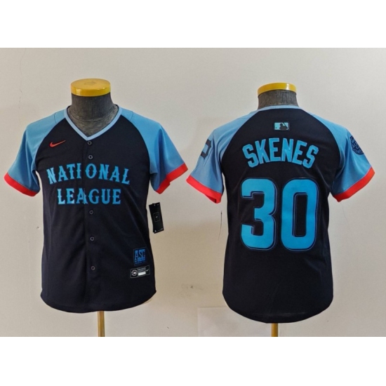 Youth Pittsburgh Pirates #30 Paul Skenes Navy 2024 All Star Limited Stitched Jersey - Ujersey