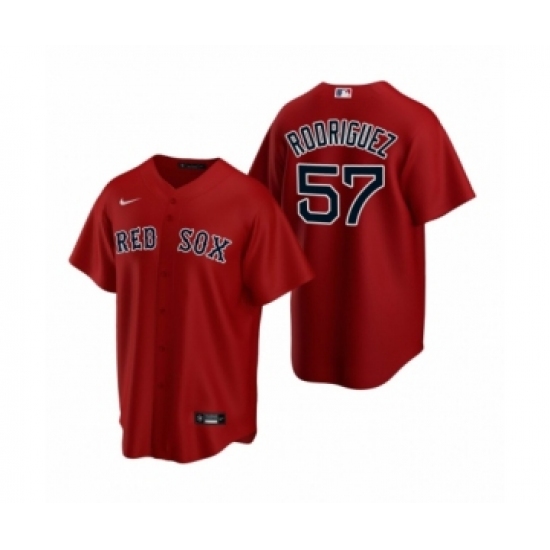 Women's Boston Red Sox #57 Eduardo Rodriguez Nike Red Replica Alternate Jersey - Ujersey