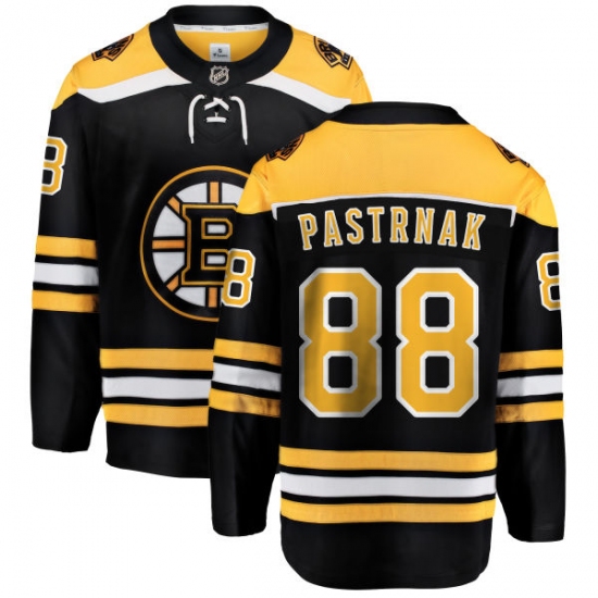 Men's Boston Bruins #88 David Pastrnak Authentic Black Home Fanatics Branded Breakaway NHL Jersey - Ujersey