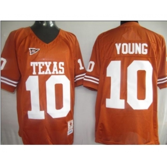 Texas Longhorns 10 Young orange m&n Jerseys - Ujersey
