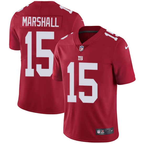 Men's Nike New York Giants #15 Brandon Marshall Red Alternate Vapor Untouchable Limited Player NFL Jersey - Ujersey