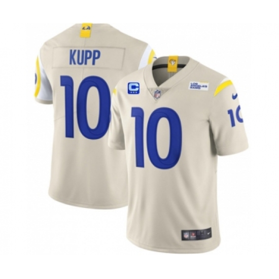 Men's Los Angeles Rams 2022 #10 Cooper Kupp Bone White With 3-star C Patch Vapor Untouchable Limited Stitched NFL Jersey - Ujersey
