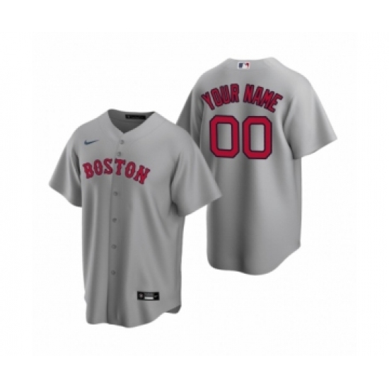 Boston Red Sox Custom Nike Gray Replica Road Jersey - Ujersey