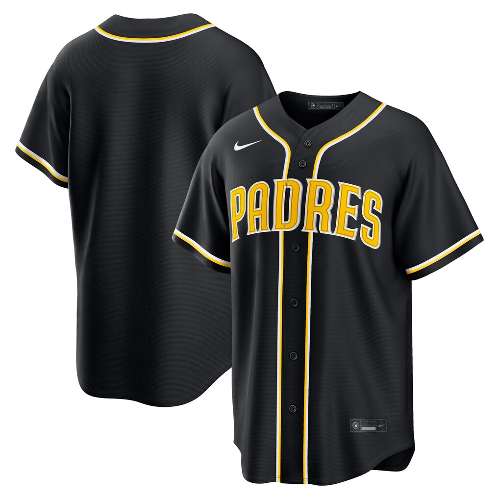 Men's San Diego Padres Nike Fashion Replica Black Out Jersey - U-jersey