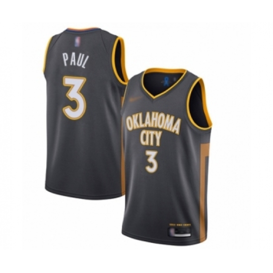 Women's Oklahoma City Thunder #3 Chris Paul Swingman Charcoal Basketball Jersey - 2019 20 City Edition - Ujersey