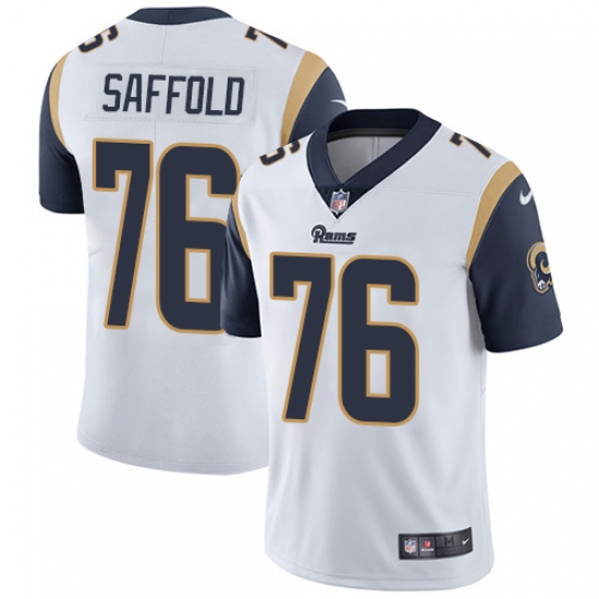 Youth Nike Los Angeles Rams #76 Rodger Saffold White Vapor Untouchable Limited Player NFL Jersey - Ujersey
