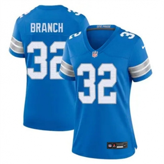 Women Detroit Lions #32 Brian Branch Blue 2023 F U S E Vapor Untouchable Limited Stitched Jersey - Ujersey