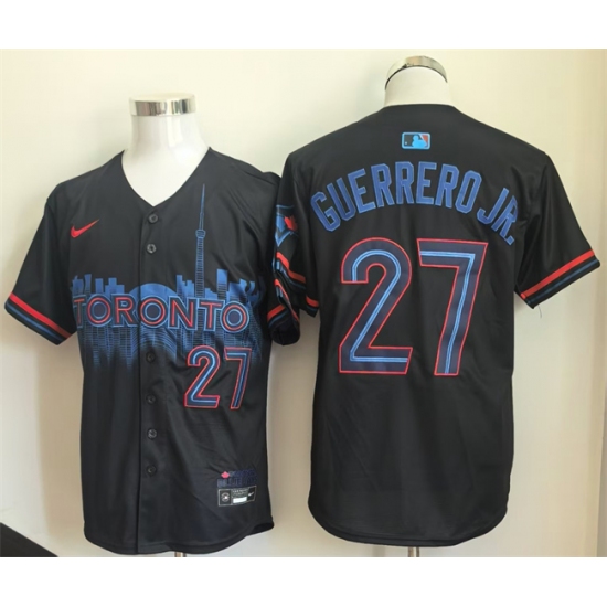 Men's Toronto Blue Jays #27 Vladimir Guerrero Jr. Navy 2024 City Connect Limited Stitched Baseball Jersey - Ujersey
