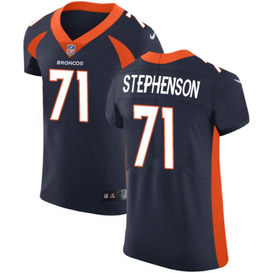 Men's Nike Denver Broncos #71 Donald Stephenson Navy Blue Alternate Vapor Untouchable Elite Player NFL Jersey - Ujersey