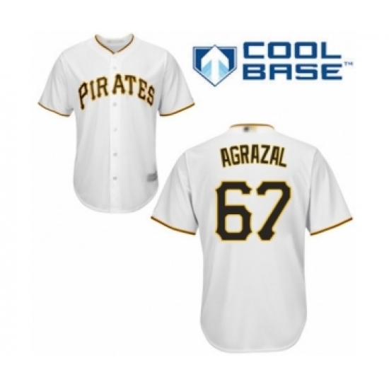 Youth Pittsburgh Pirates #67 Dario Agrazal Authentic White Home Cool Base Baseball Player Jersey - Ujersey