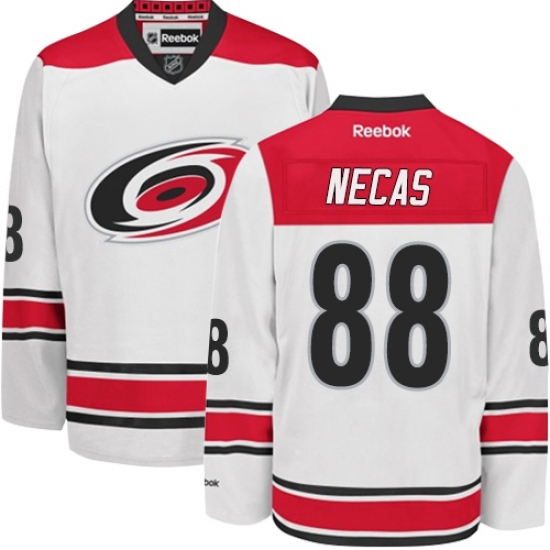 Youth Reebok Carolina Hurricanes #88 Martin Necas Authentic White Away NHL Jersey - Ujersey