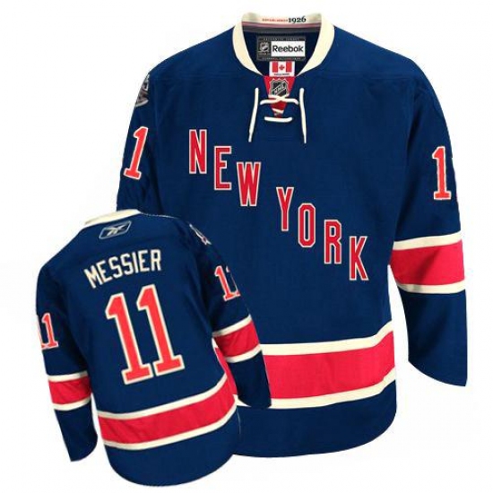 Women's Reebok New York Rangers #11 Mark Messier Authentic Navy Blue Third NHL Jersey - Ujersey