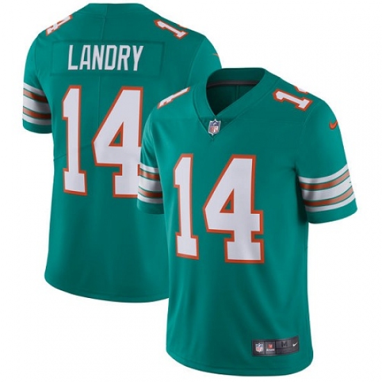 Youth Nike Miami Dolphins #14 Jarvis Landry Elite Aqua Green Alternate NFL Jersey - Ujersey