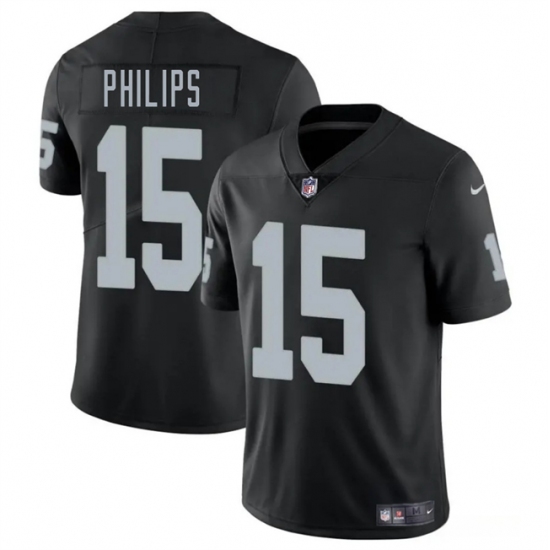 Men's Las Vegas Raiders #15 Kyle Philips Black 2025 Vapor Football Stitched Jersey - Ujersey