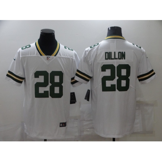 Men's Green Bay Packers #28 AJ Dillon White Team Color Vapor Untouchable Limited Jersey - Ujersey