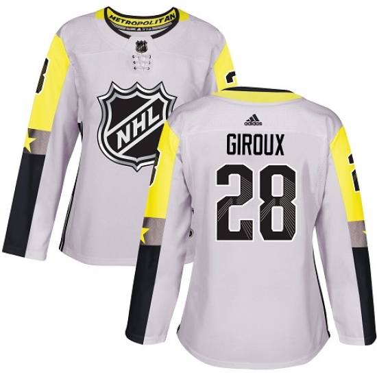 Women's Adidas Philadelphia Flyers #28 Claude Giroux Authentic Gray 2018 All-Star Metro Division NHL Jersey - Ujersey