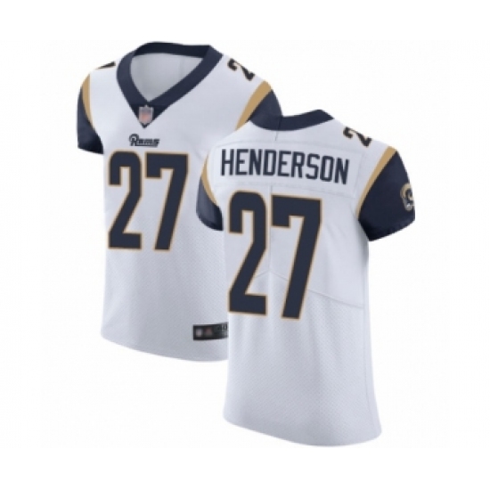 Men's Los Angeles Rams #27 Darrell Henderson White Vapor Untouchable Elite Player Football Jersey - Ujersey