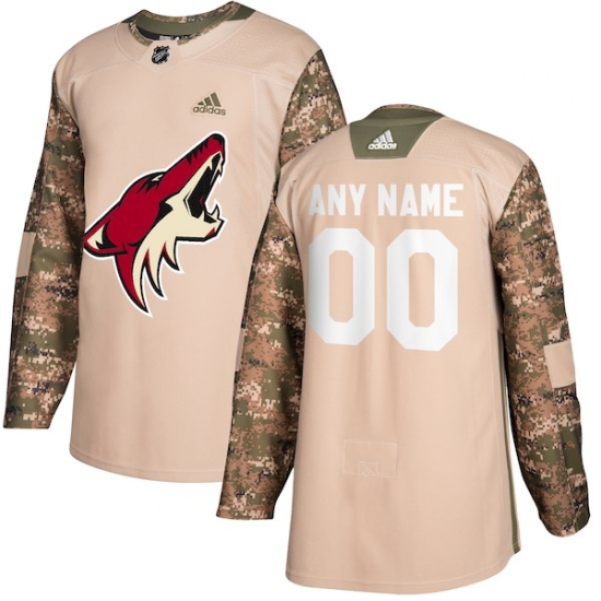 Men's Arizona Coyotes adidas Camo Veterans Day Custom Practice Jersey - Ujersey