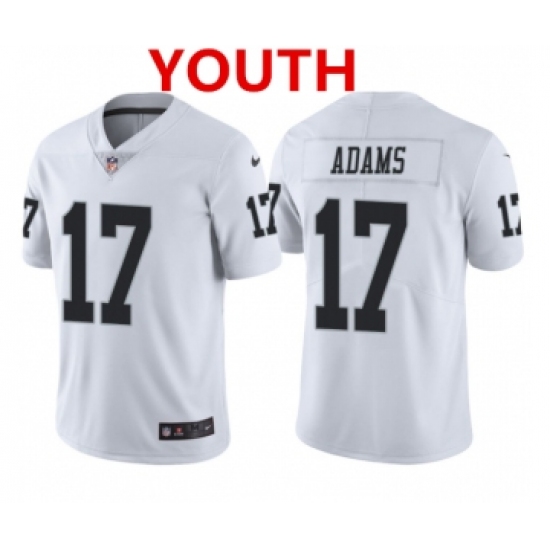 Youth Las Vegas Raiders #17 Davante Adams White Vapor Limited Stitched Jersey - Ujersey