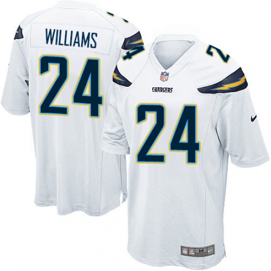 Men's Nike Los Angeles Chargers #24 Trevor Williams Game White NFL Jersey - Ujersey