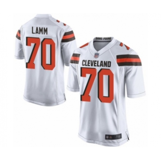 Men's Cleveland Browns #70 Kendall Lamm Game White Football Jersey - Ujersey