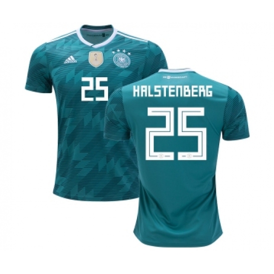 Germany #25 Halstenberg Away Kid Soccer Country Jersey