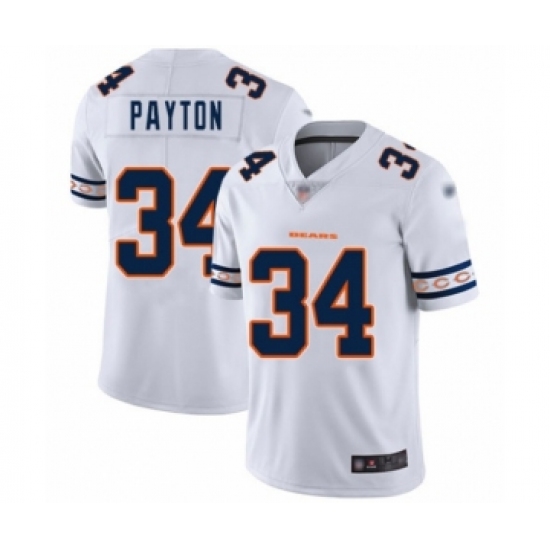 Men's Chicago Bears #34 Walter Payton White Team Logo Fashion Limited Football Jersey - Ujersey