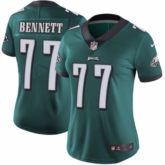 Women's Nike Philadelphia Eagles #77 Michael Bennett Midnight Green Team Color Vapor Untouchable Limited Player NFL Jersey - Ujersey