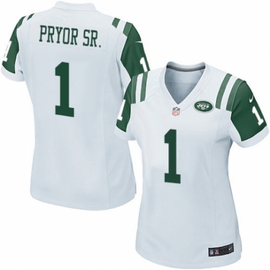 Women's Nike New York Jets #1 Terrelle Pryor Sr. Game White NFL Jersey - Ujersey