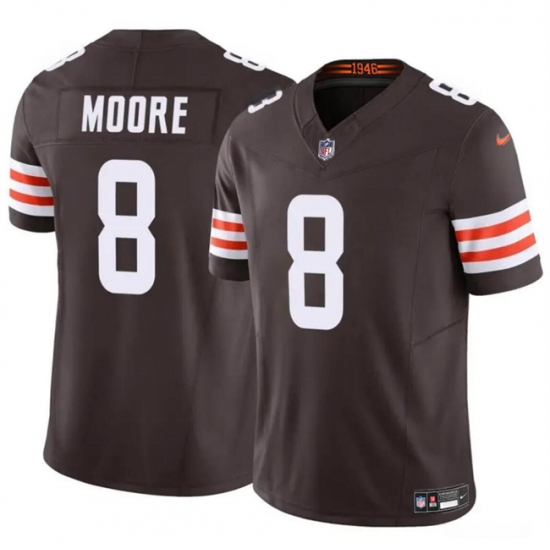 Men's Cleveland Browns #8 Elijah Moore Brown 2023 F.U.S.E Vapor Limited Football Stitched Jersey - Ujersey